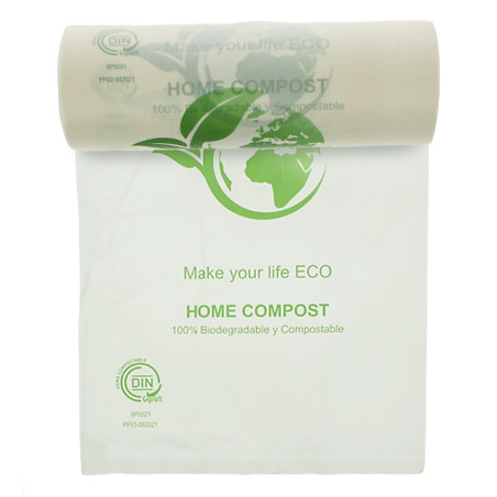 Rol van plastic zakken Bio Home Compost 25x37cm 12,5µm  (3.000 stuks)