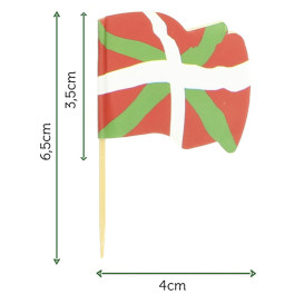 Euskadi vlag vleespennen 6,5cm (14400 stuks)