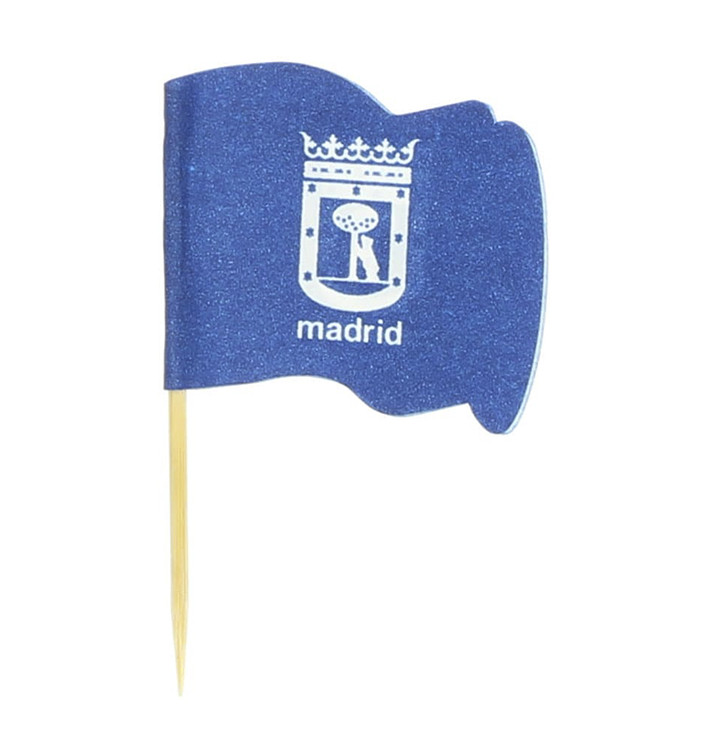 Vlag van Madrid vleespennen 6,5cm (144 stuks) 