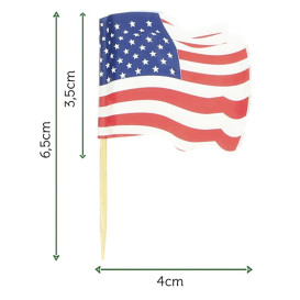 USA Vlag vleespennen 6,5cm (144 stuks) 