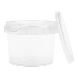 Plastic deli Container met Plastic Deksel PP Onbreekbaar 120ml Ø6,9cm (1000 stuks)