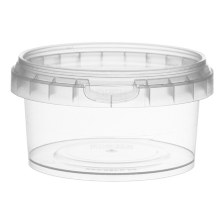 Plastic deli Container met Plastic Deksel PP Onbreekbaar 210ml Ø9,5 (494 stuks)