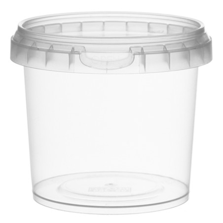 Plastic deli Container met Plastic Deksel PP Onbreekbaar 365ml Ø9,5 (456 stuks)