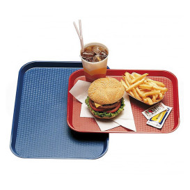 Plastic dienblad Fast Food rood 30,4x41,4cm (1 stuk) 