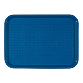 Plastic dienblad Fast Food blauw 27,5x35,5cm (24 stuks)