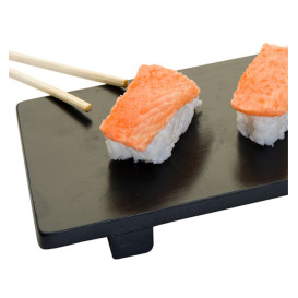 Bamboe sushi dienblad zwart 50x23x2,5cm (10 stuks)