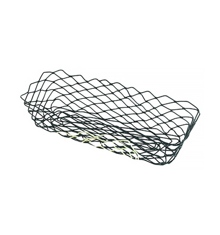 Stalen voedsel Containers Rechthoekige vorm zwart 27,5x14,2x8,5cm (1 stuk) 