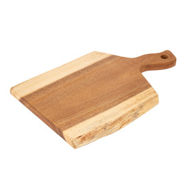 Houten bediening schotel met Hendel 30,5x20,3x1,9cm (1 stuk) 