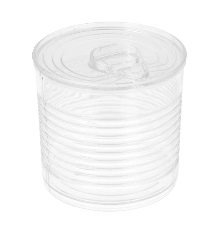 Proeving plastic conservenblik PS transparant 110ml Ø6x5,7cm (200 stuks)