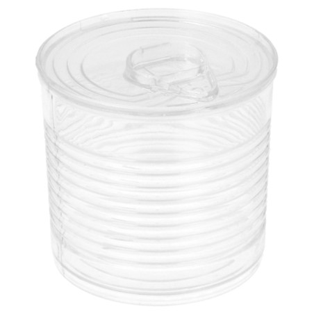 Proeving plastic conservenblik PS transparant 110ml Ø6x5,7cm (200 stuks)