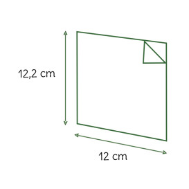 Papieren voedsel zak Vetvrij opening wit L vormig 12x12,2cm (6000 stuks)