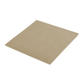 Papieren voedsel zak Vetvrij opening L vormig 12x12,2cm Naturel (100 stuks)