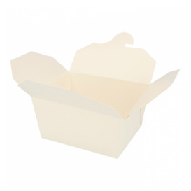 Papieren take-out Container "American" wit 11,3x9x6,4cm 780ml (50 stuks) 