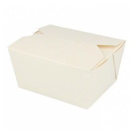 Papieren take-out Container "American" wit 11,3x9x6,4cm 780ml (450 stuks) 