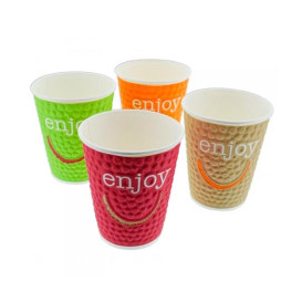 Papieren beker "Enjoen" 16 Oz/495ml Ø9,0cm (28 stuks)