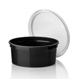 Plastic deli Container zwart PP 350 ml Ø11,5cm (50 stuks) 