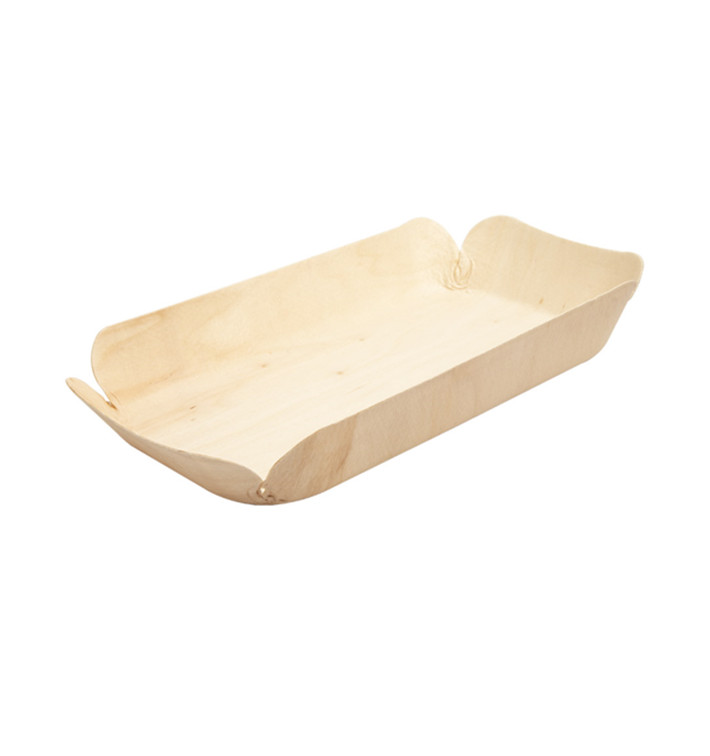 Houten steunplateau dienblad Rectangular 23x11,5x3,4 cm (200 stuks)