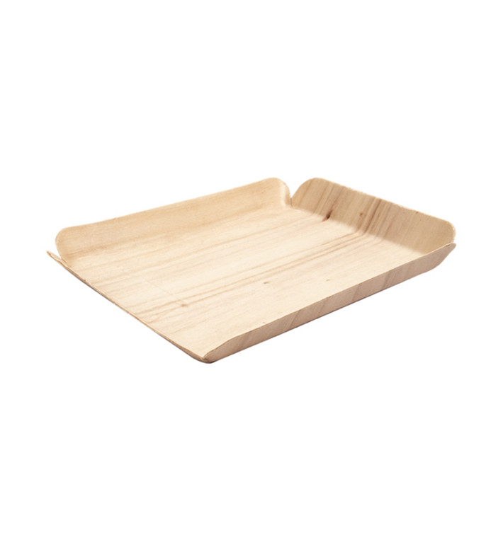 Houten steunplateau dienblad Rectangular 15x11,5x1,5 cm (50 stuks) 