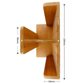 Bamboe beker met Deksel organisator 23x12x30cm (8 stuks)