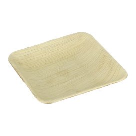 Palm blad mini bord Vierkant 10x10x2,5cm (25 stuks) 