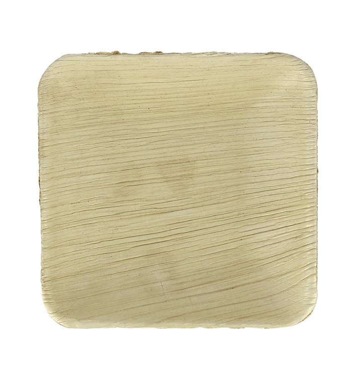 Palm blad mini bord Vierkant 10x10x2,5cm (200 stuks)