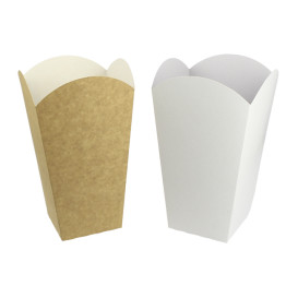 Paper Popcorn Box Medium Size Kraft 90g 7,8x10,5x18cm (25 Units) 