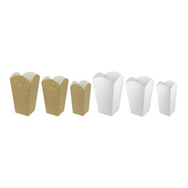 Paper Popcorn Box Small Size Kraft 45g 6,5x8,5x15cm (700 Units)