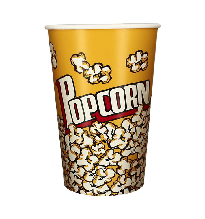 Papieren Popcorn doosje 1920ml 13,3x10x19,5cm (25 stuks)