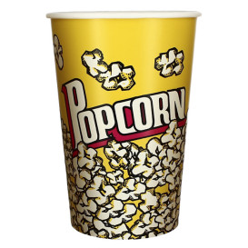 Papieren Popcorn doosje 1380ml 12,4x9x17cm (500 stuks)