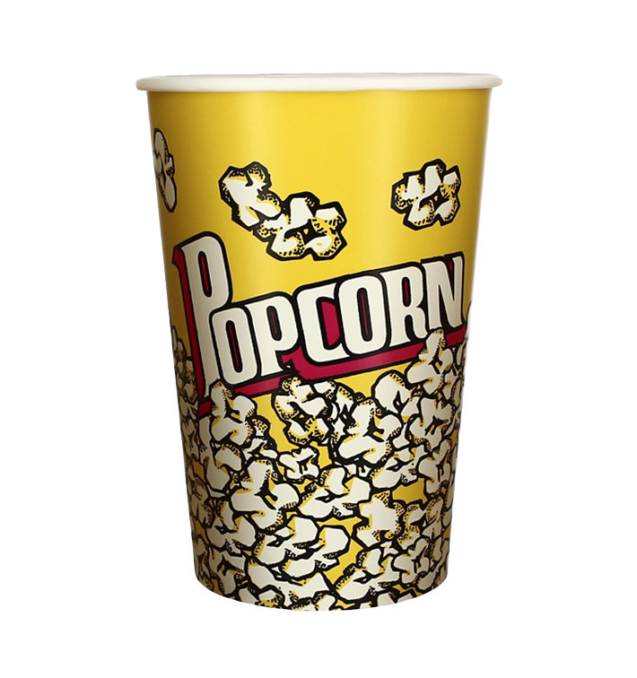 Papieren Popcorn doosje 1380ml 12,4x9x17cm (500 stuks)