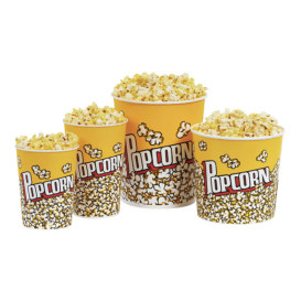 Papieren Popcorn doosje 5100ml 22,5x16x21cm (150 stuks)