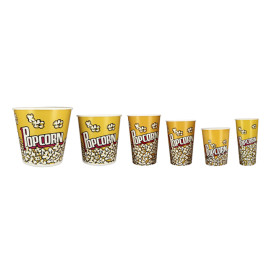 Papieren Popcorn doosje 5100ml 22,5x16x21cm (50 stuks) 