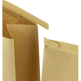 Papieren zak zonder handvat kraft met venster 9+6x26cm (1000 stuks)