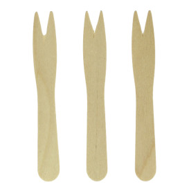 Houten vleespennen Snaks Natural 8,5cm (1000 stuks)