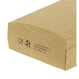 Papieren Container voor frietenkraft groot maat 8,2x3,3x14,9cm (400 stuks)