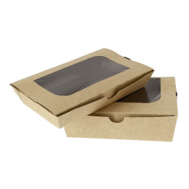 Papieren take-out Container "Premium" 21x13x3,5cm 730ml (25 stuks)