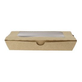 Papieren take-out Container "Premium" 21x13x3,5cm 730ml (25 stuks)