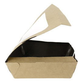 Papieren take-out Container "Premium" 21x13x3,5cm 730ml (25 stuks)