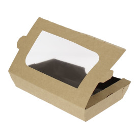 Papieren take-out Container "Premium" 21x13x3,5cm 730ml (25 stuks)