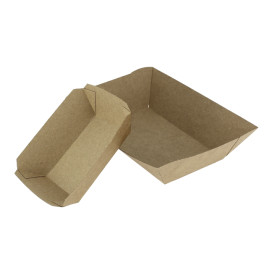 Kartonnen Snackbakjes kraft 350ml 10,6x7,3x4,5cm (25 stuks) 