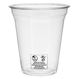 Stof gebaseerd op Maizena PLA beker  Bio transparant 450ml Ø9,5cm (1200 stuks)