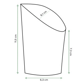 Papieren Container Kraft Effect Vetvrije medium Beker (55 stuks)