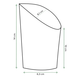 Papieren Container Kraft Effect Vetvrije Groot Beker (55 stuks)