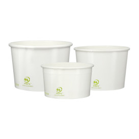 Papieren ijs Container Eco-Vriendelijk 195ml (1260 stuks)