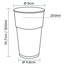 Plastic PP beker transparant 300ml (100 stuks) 