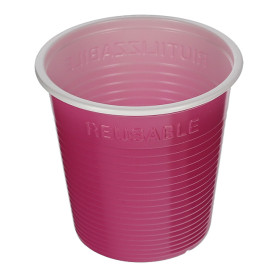 Plastic PS Shotje twee kleurig fuchsia 230 ml (420 stuks)