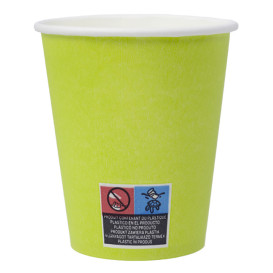 Plastic-Vrije Papieren Beker 9 Oz/250ml "Colors" Groen Ø8cm (20 stuks)