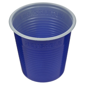 Herbruikbare Economy Beker PS Tweekleurig blauw 230ml (420 stuks)