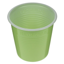 Herbruikbare Economy Beker PS Tweekleurig geel groen 230ml (30 stuks) 