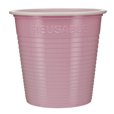 Herbruikbare Economy Beker PS Tweekleurig roze 230ml (420 stuks)